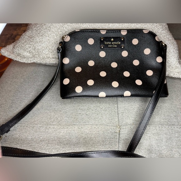 Kate Spade Black with Cream Polka Dots Crossbody - Picture 4 of 10